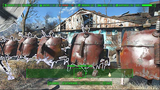 Now you must connect all the objects (the generators and interceptors parts) with cables - Fallout 4: The Molecular Level - constructing the signal interceptor (teleporter) - Main story - Fallout 4 Game Guide & Walkthrough