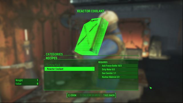Once you gather all items you must find a chemical workshop - Fallout 4: Obtain the reactor coolant for proctor Ingram - Minor quests for Brotherhood of Steel faction - Fallout 4 Game Guide & Walkthrough