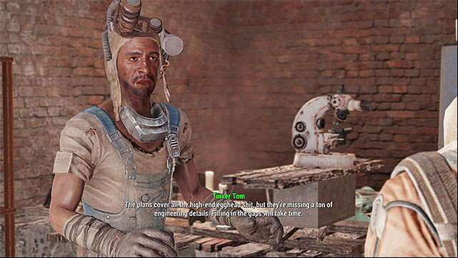 Meet with Tinker Tom and give him Virgils plans - Fallout 4: The Molecular Level - selecting faction - Main story - Fallout 4 Game Guide & Walkthrough