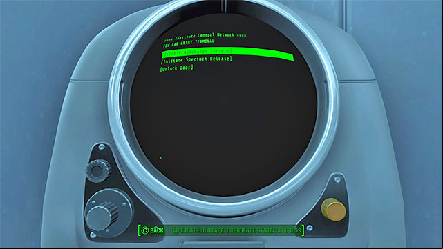 New main menu of the terminal - Fallout 4: A House Divided - Minor quests for Institute faction - Fallout 4 Game Guide & Walkthrough