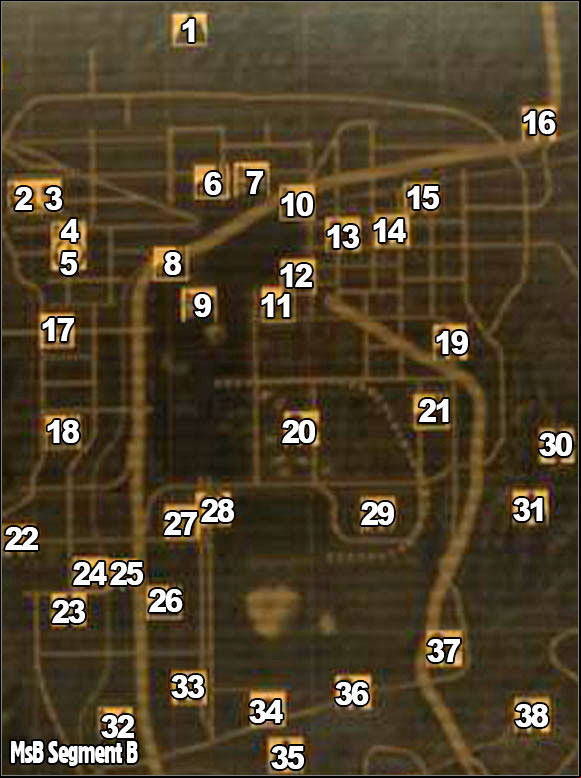 1 - Segment B - World map - Fallout: New Vegas - Game Guide and Walkthrough