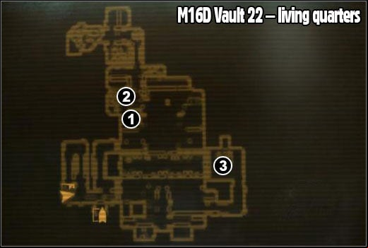 1 - M16 - Vault 22 - Maps - Fallout: New Vegas - Game Guide and Walkthrough