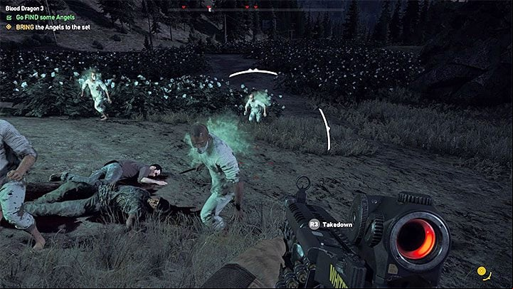You need to help Guy in preparing a compilation of action scenes - Side Quests in Henbane River Region - Henbane River - Far Cry 5 Game Guide