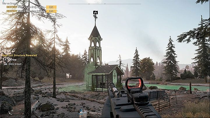 This task will automatically appear in the heros diary after he has sufficiently weakened the cult influences in the Henbane River and has destroyed at least three Cult structures - shrines - Side Quests in Henbane River Region - Henbane River - Far Cry 5 Game Guide