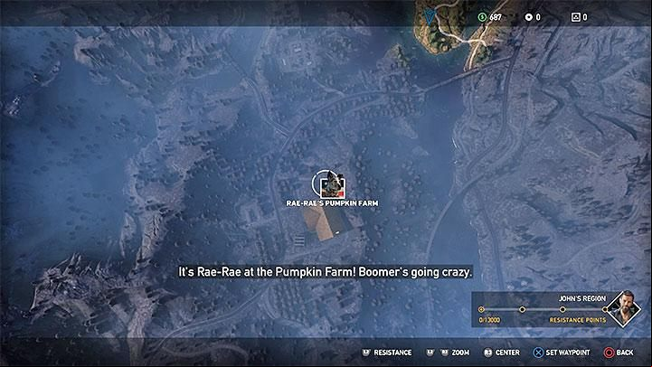 To recruit Boomer, reach Rae-Raes pumpkin farm in Holland Valley - Specialists in Far Cry 5 (Companions) - Guidebook - Far Cry 5 Game Guide