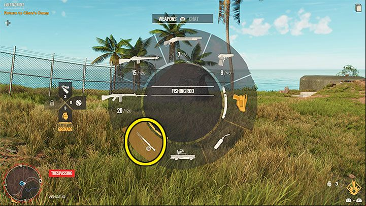 Fishing isn't available from the very beginning of the game, but you will unlock it anyway early in the campaign - Far Cry 6: Hunting and fishing - Basics - Far Cry 6 Guide
