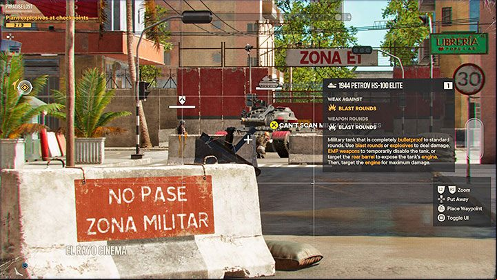 There is a tank parked next to one of the checkpoints - use stealth so that none of the enemies decide to jump into the tank and start using it - Far Cry 6: Paradise Lost - walkthrough - Esperanza - Far Cry 6 Guide
