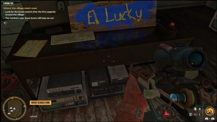 The third is next to a blue sign with the name "El Lucky" - Far Cry 6: A Rising Tide - Treasure Hunts (El Este) - El Este - Far Cry 6 Guide