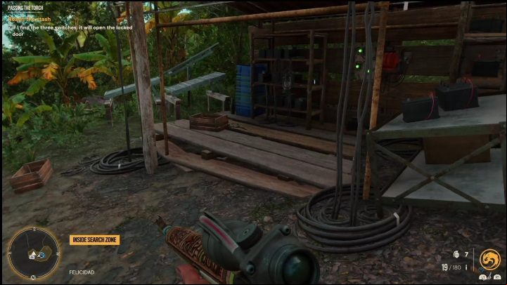 Once you have activated all the switches, head to the open shed containing the last switch - Far Cry 6: ing the Torch - Treasure Hunts (El Este) - El Este - Far Cry 6 Guide