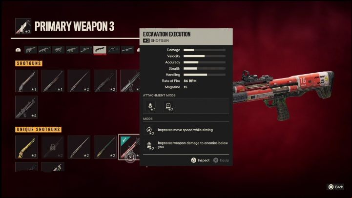Special Features: The Excavation Execution is a shotgun that has the following modifications - Far Cry 6: Shotguns, Unique weapons - list - Unique weapons - Far Cry 6 Guide