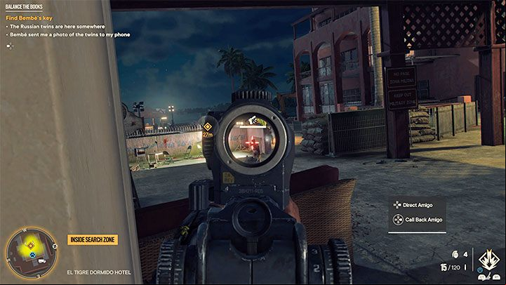 After reaching the hotel you will have to deal with a group of soldiers inside - as usual, you can choose between stealth and direct confrontation - Far Cry 6: Balance the Books - walkthrough - Operations - Valle De Oro - Far Cry 6 Guide