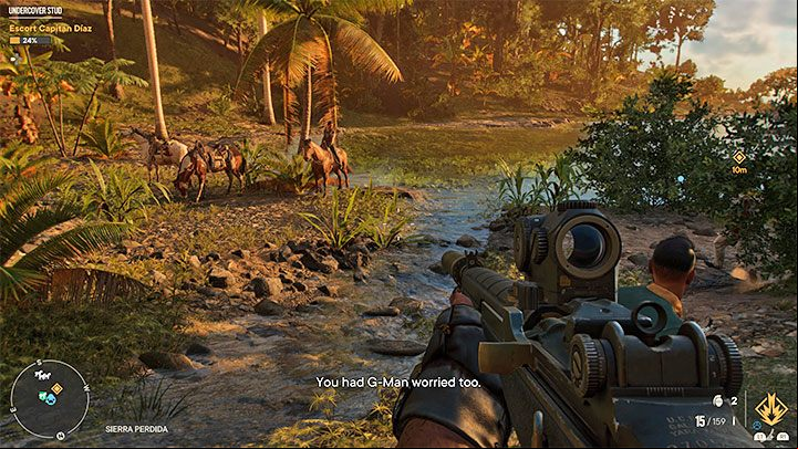 You need to lead Diaz to the place where the horses were brought - Far Cry 6: Undercover Stud - walkthrough - Orange stories - El Este - Far Cry 6 Guide