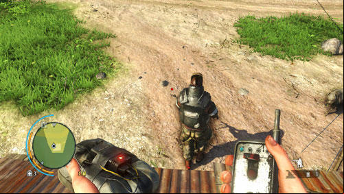 Once on the rooftop, toss a stone to make the enemy take a few steps forward - Warrior Rescue Service - Main missions - Far Cry 3 - Game Guide and Walkthrough