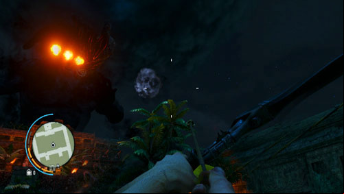 When the demon appears again, continue shooting at its head, and avoid the