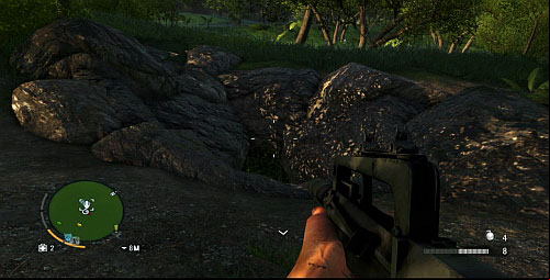 Reach the area marked with a red circle in the above screenshot - The Northern Island - Northern part - Cult Objects - Far Cry 3 - Game Guide and Walkthrough