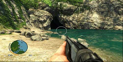 Swim into the cave marked with the red circle (the above screenshots) - The Northern Island - Northern part - Cult Objects - Far Cry 3 - Game Guide and Walkthrough