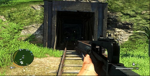 Reach the area marked with the red circle in the above screenshot, in order to face the mine's entrance - The Northern Island - Northern part - Cult Objects - Far Cry 3 - Game Guide and Walkthrough