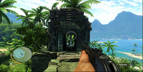 While on the top, smash the wall that blocks off further ageway and go towards the tower to the left - The Northern Island - Southern part - Cult Objects - Far Cry 3 - Game Guide and Walkthrough