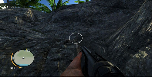 At the end of the ledge, sprint and jump over to the right side (shown in the screenshot) - The Northern Island - South-eastern part - Cult Objects - Far Cry 3 - Game Guide and Walkthrough