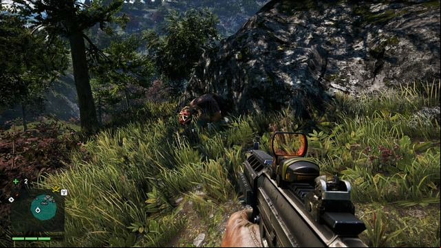 Facing the wreck, notice the log on the left and a large rock behind it - Southern and central Kyrat - Yalungas Masks - Far Cry 4 - Game Guide and Walkthrough