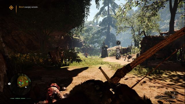 By keeping your distance you will be able to eliminate the enemies without the risk of getting injured. - Udam Village Attack - Walkthrough - Far Cry Primal - Game Guide and Walkthrough