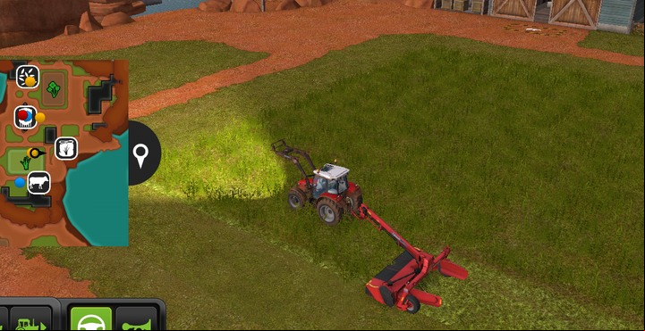 A basic lawn mower - mowing the entire meadow will take a lot of time - Working on meadows | Machines - Machines - Farming Simulator 18 Game Guide