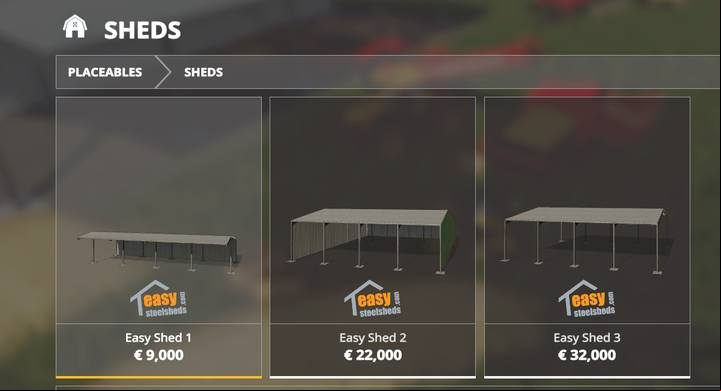 to build sheds on a flat surface - otherwise you will pay a huge sum of money for flatting the ground. - Farming Simulator 19: Yield - storing - Field work - Farming Simulator 19 Guide and Tips