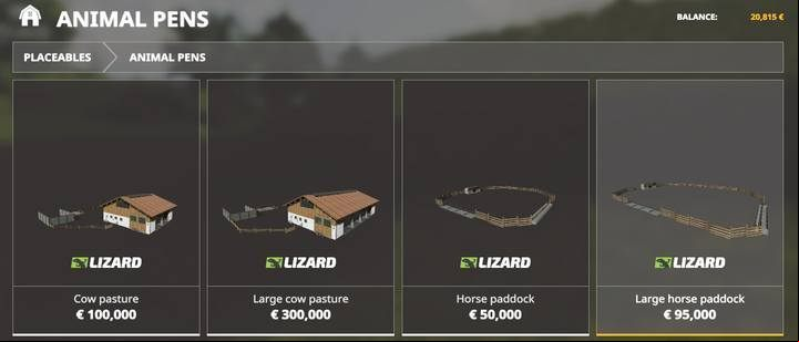 Before starting each husbandry you have to buy a place (animal pen) where you will keep it - Farming Simulator 19: Farm animals, tips - Husbandry - Farming Simulator 19 Guide and Tips