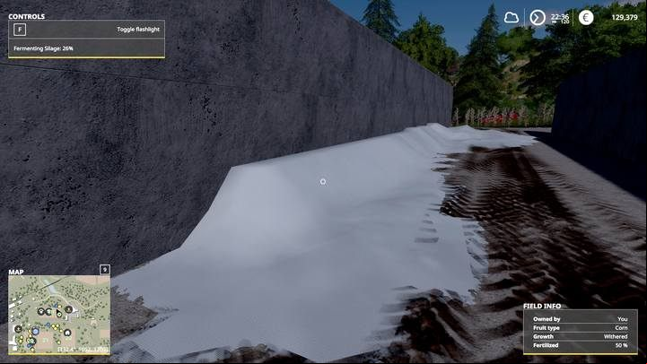 Once you are done, leave your vehicle and cover the silage - Farming Simulator 19: Grass, hay, silage - Field work - Farming Simulator 19 Guide and Tips