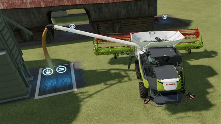 You can also empty the harvester directly into the silo. - Farming Simulator 22: Harvesting - Field work - Farming Simulator 22 Guide