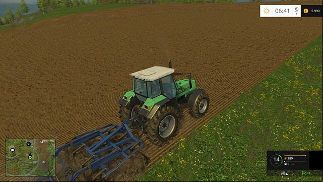 The biggest field, no. 38, requires cultivating. - Sowing, cultivation, harvest - Basics - Farming Simulator 15 Game Guide