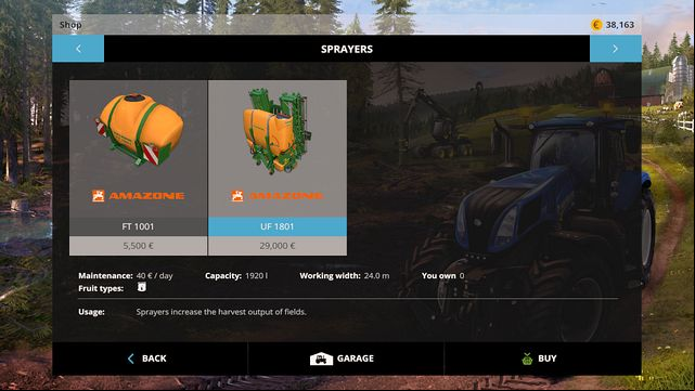 A sprayer may be a big expenditure at the beginning. - Buying a sprayer - Basics - Farming Simulator 15 Game Guide