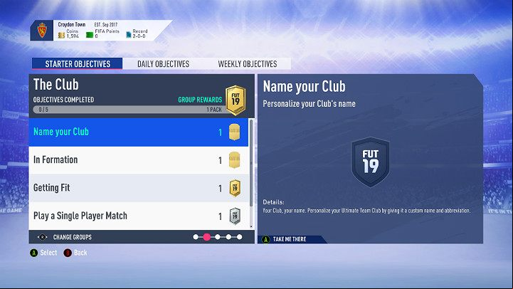 After completing introductory challenges, you can focus on starter and daily objectives - First steps and tips for FUT - FUT Guide - FIFA 19 Game Guide