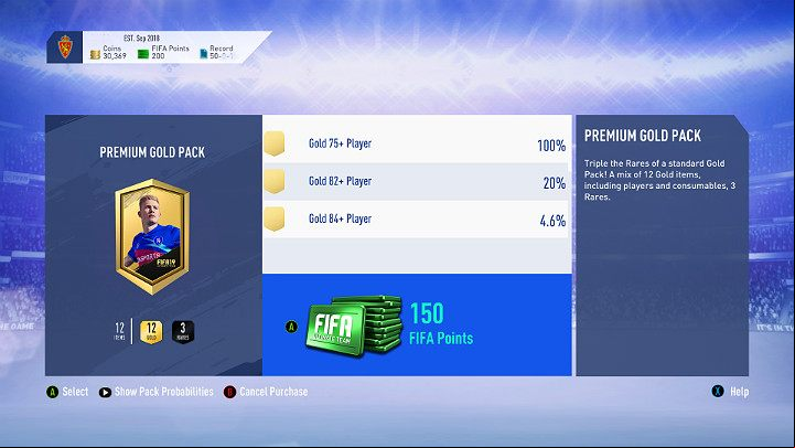 When it comes to purchasing packs, the best choice will be the Gold parcel for 150 FIFA Points - Whats the best way to spend FIFA Points in FUT? - FUT Guide - FIFA 19 Game Guide