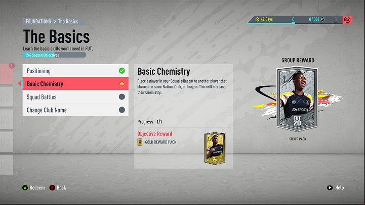 If you are a beginner, you will be asked to complete a few simple introductory tasks, for which you will be rewarded properly - Starting steps in FUT 20, FIFA 20 Ultimate Team - FIFA 20 Ultimate Team - FIFA 20 Guide