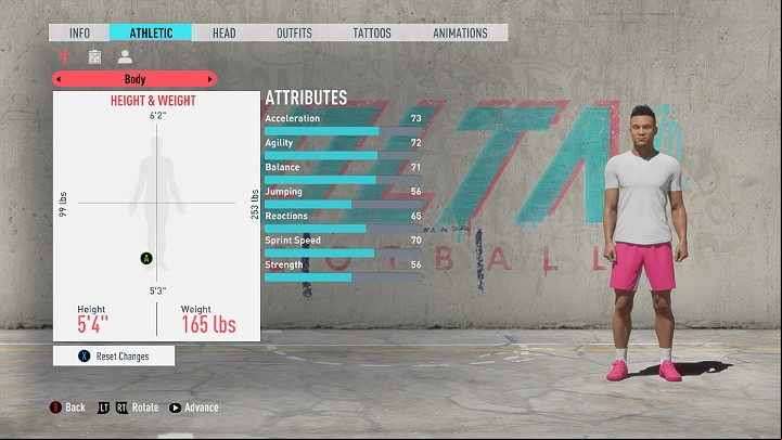 The first step after starting Volta Football mode is to select the player and configure them - Game modes in FIFA 20 - Basics - FIFA 20 Guide