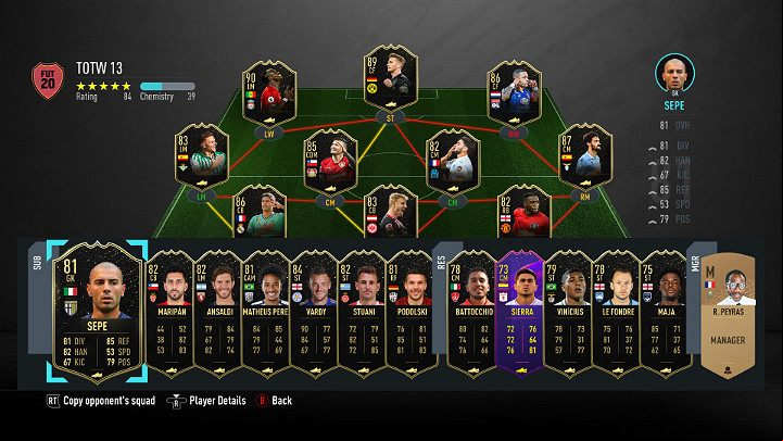 LP - Team of the Week 13 (TOTW) - FIFA 20 Ultimate Team - Team of the Week - FIFA 20 Guide