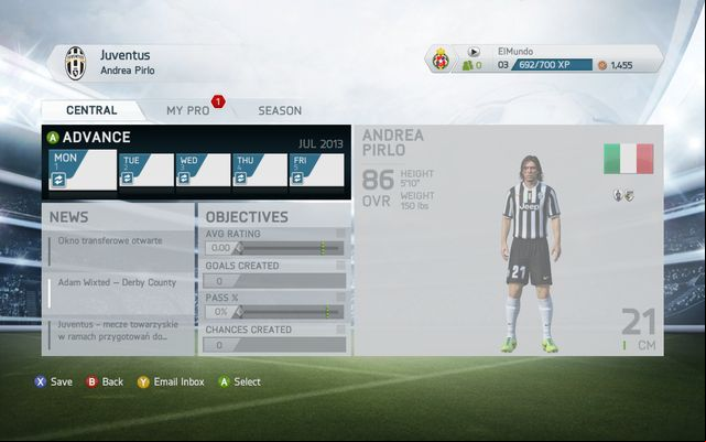 That way you will reach the hub, i - Manager career - FIFA 14 - Game Guide and Walkthrough
