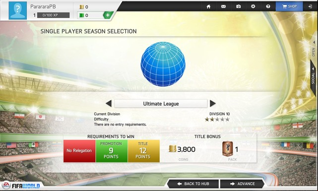 Here, similarly to the Online Seasons mode, you climb a 10-level division ladder, playing against teams controlled by the computer - Modes - FIFA Ultimate Team - FIFA World - Game Guide and Walkthrough