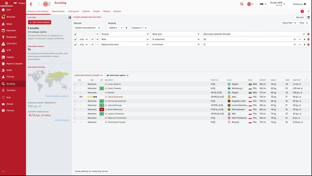 Set appropriate parameters and attributes to find a player that matches your expectations. - Searching for players - Scouting - Football Manager 2016 - Game Guide and Walkthrough