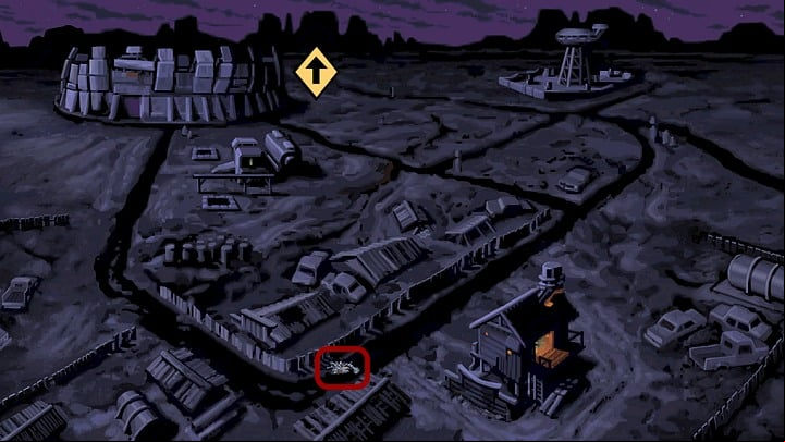 Move to the left (to the map), where you should mount the bike that has been left on the road (at the bottom, more or less in the middle) - Find Mo | Chapter One Walkthrough - Chapter One | Full Throttle Remastered Walkthrough - Full Throttle Remastered Game Guide