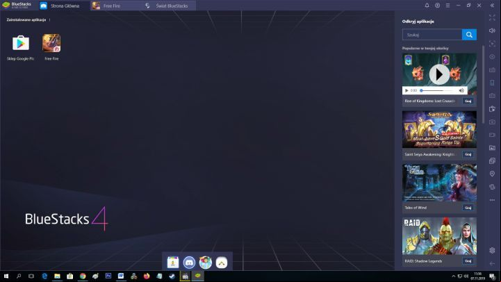The default view of the BlueStacks program, with the iGarena Free Fire/i game already installed. - Can I play Garena Free Fire on PC? - FAQ - Garena Free Fire Guide