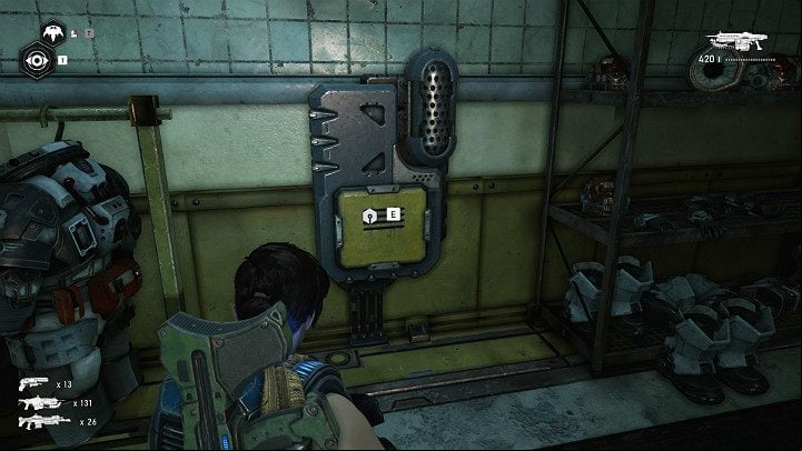 In the astronauts locker room you find a yellow box containing a component - Act 3 Chapter 3 - Some Assembly Required | Gears 5 Walkthrough - Act III - Gears 5 Guide
