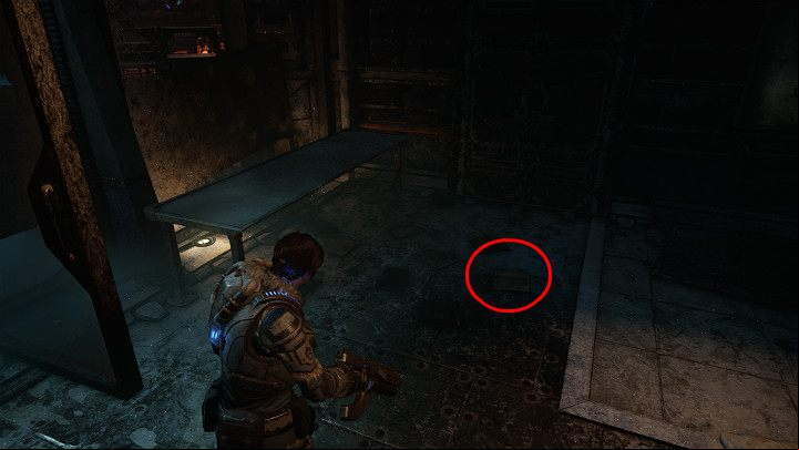 Sketchbook, another collectible, is in the adjacent dark room - Act 2 Chapter 5 - Dirtier Little Secrets | Gears 5 Walkthrough - Act II - Gears 5 Guide