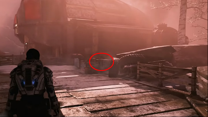 When you go down to the steam farm, go right first - Act 2 Chapter 1 - Recruitment Drive | Gears 5 Collectibles - Act II - Gears 5 Guide