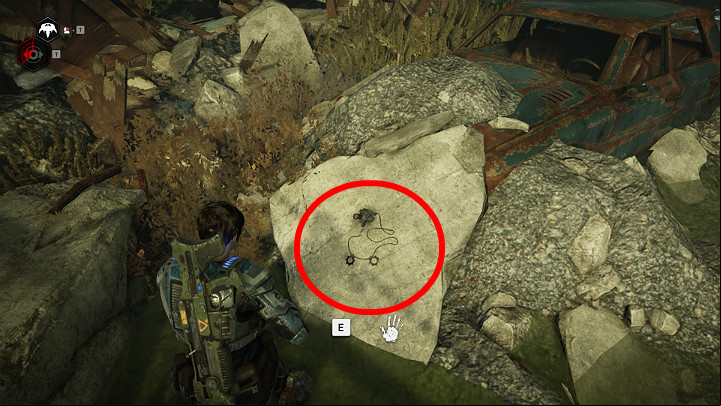 When you reach the location leading to the tomb, go the white van and turn right - Act 3 Chapter 1 - Homefront | Gears 5 Collectibles - Act IV - Gears 5 Guide