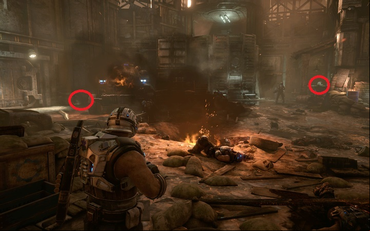 You find collectibles at the beginning of the arena - Act 1:0 - Prologue | Walkthrough - Walkthrough - Gears of War 4 Game Guide