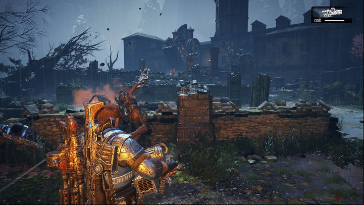 The enemies are blocking access to the bridge. - Act 3:3 - At the Doorstep | Walkthrough - Walkthrough - Gears of War 4 Game Guide