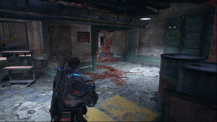 In this room, to the right, you can find the collectible documents. - Act 5:1 - Convergence | Walkthrough - Walkthrough - Gears of War 4 Game Guide