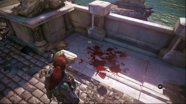 But before you continue, return to the center part of the bridge, with many statues - Enfield Bridge - Halvo Bay Military Academy - Gears of War: Judgment - Game Guide and Walkthrough